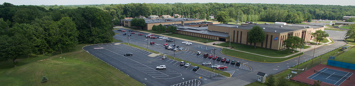 Aerial view of Jennings County High School Campus
